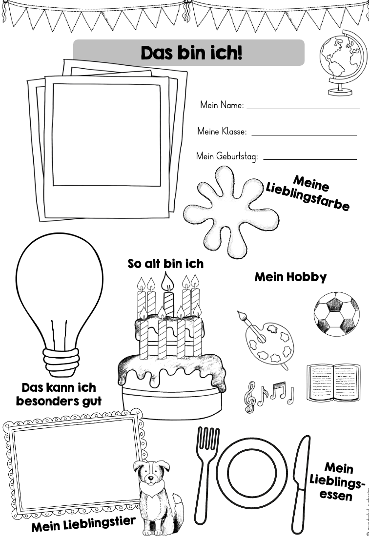 Steckbrief zum Kennenlernen mit Spielidee