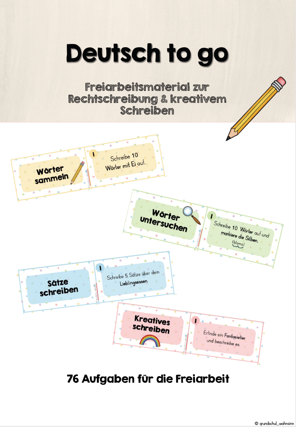Deutsch to go - Freiarbeit für Klasse 2-4