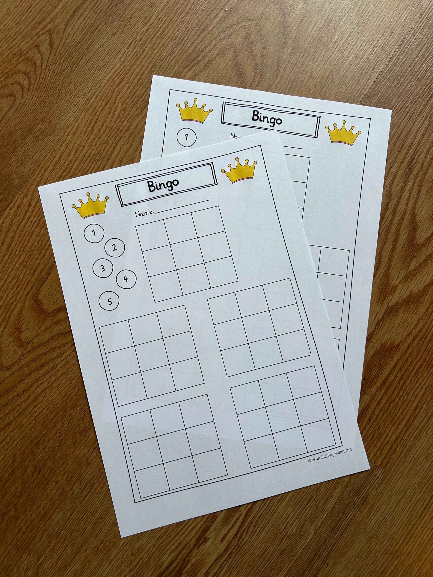 Bingo - Spielvorlage