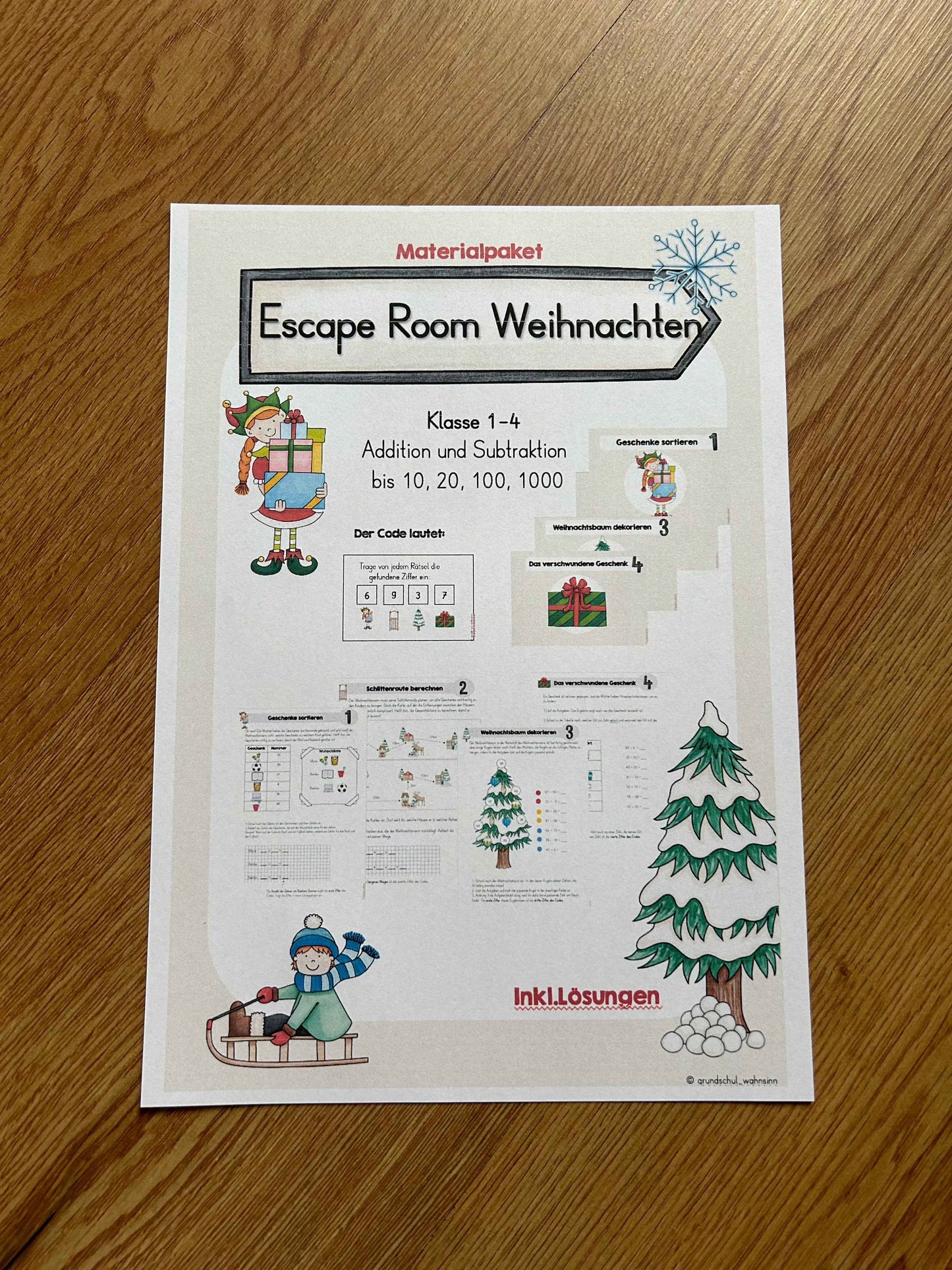 Escape Room - Weihnachten Kl.1-4