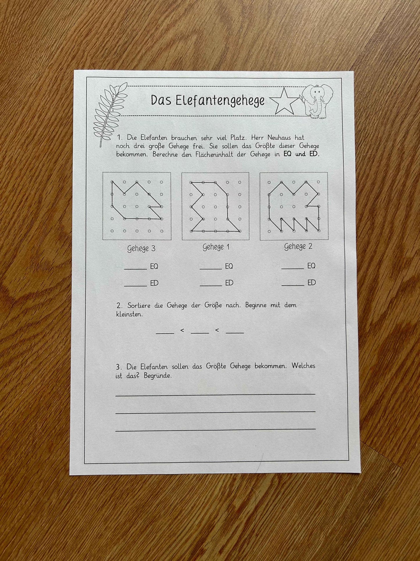 Flächeninhalt - Forscherheft