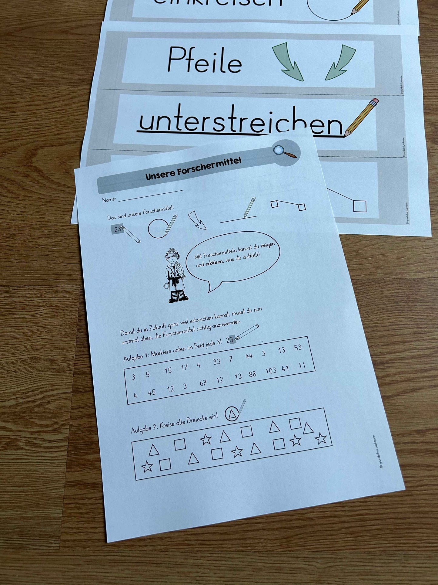 Tafelmaterial - Forschermittel