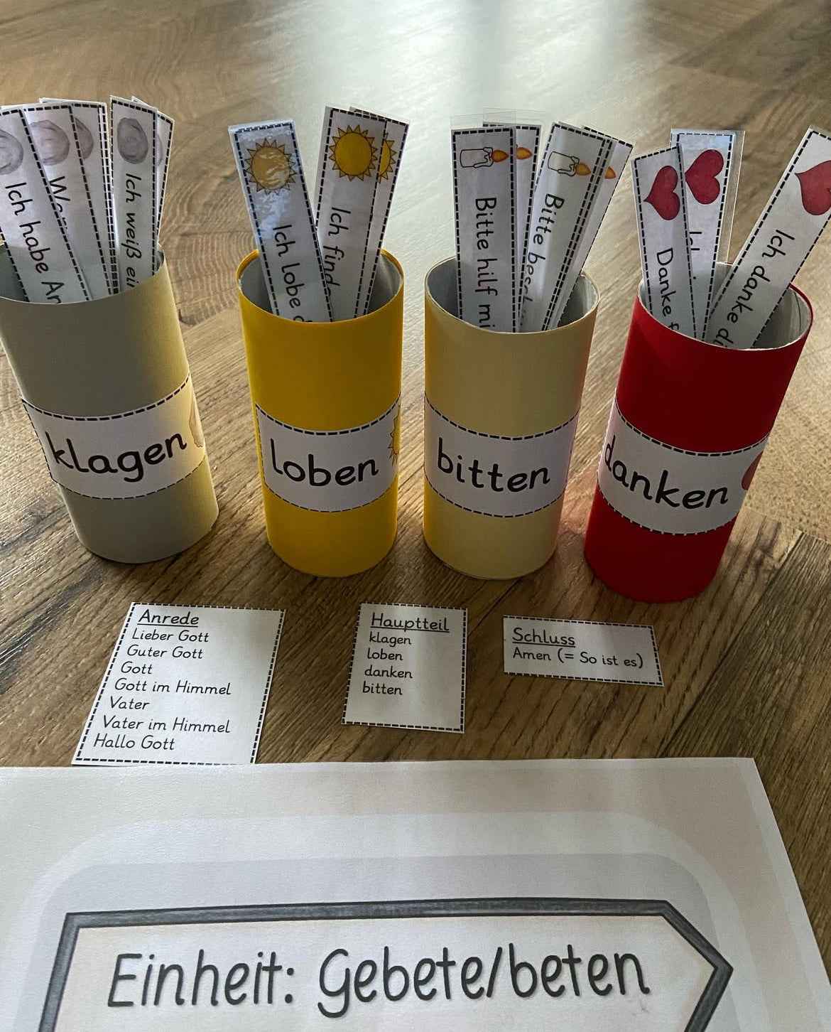 Einheit Beten/Gebete