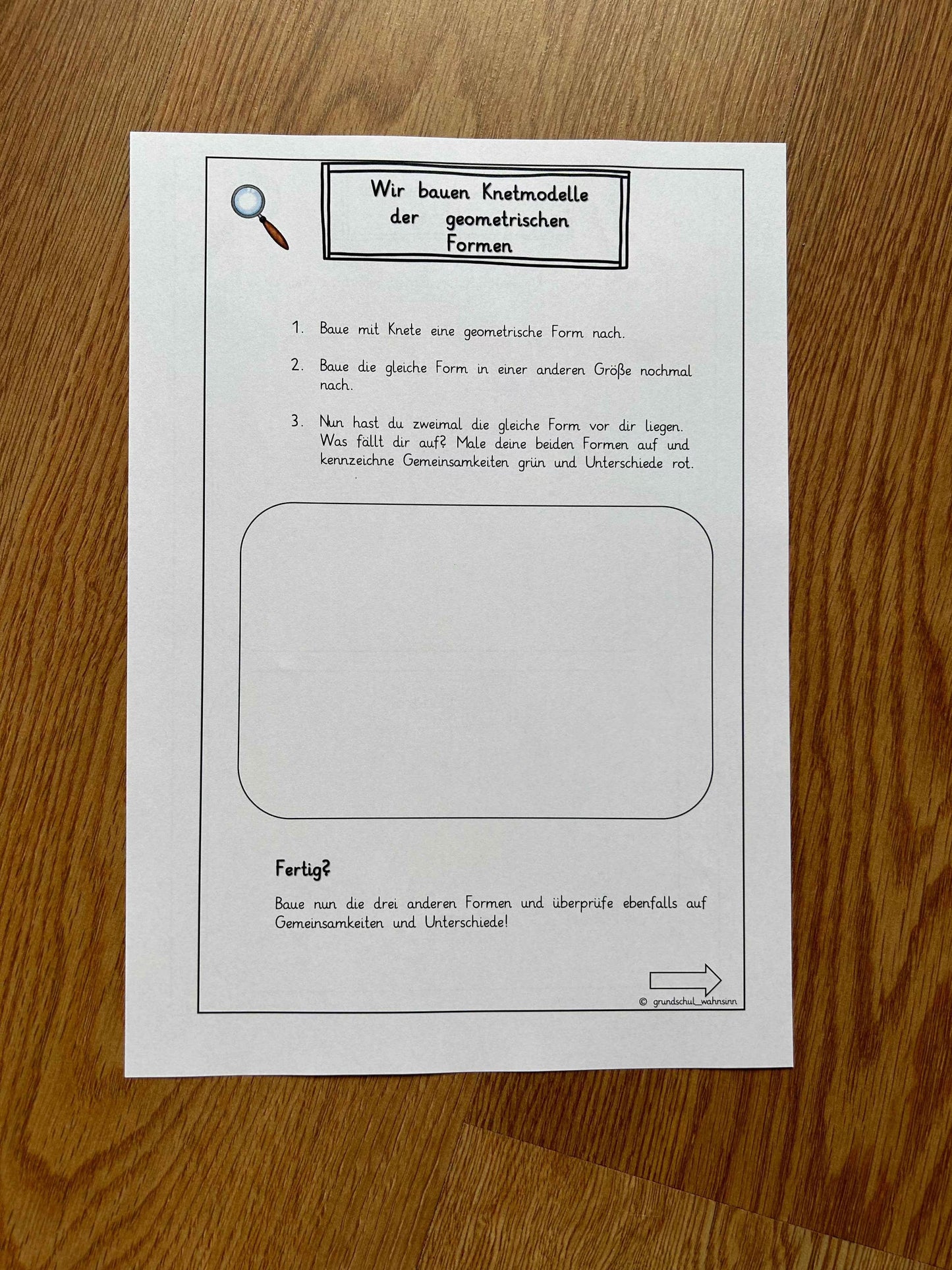 Geometrische Formen - Expertenheft & Test