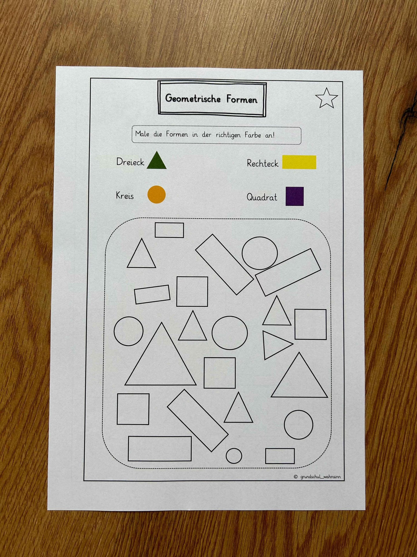 Geometrische Formen - Expertenheft & Test