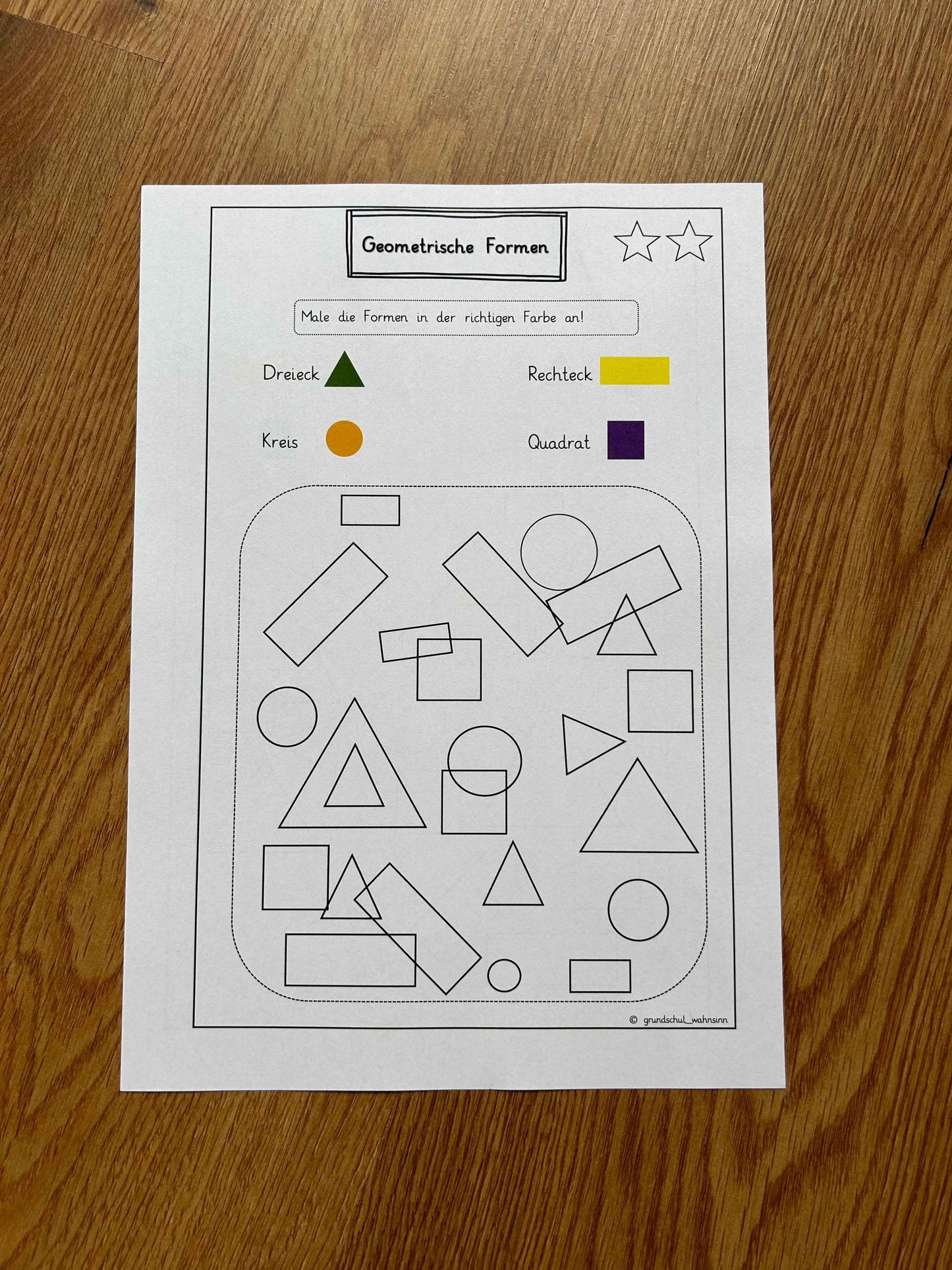 Geometrische Formen - Expertenheft & Test