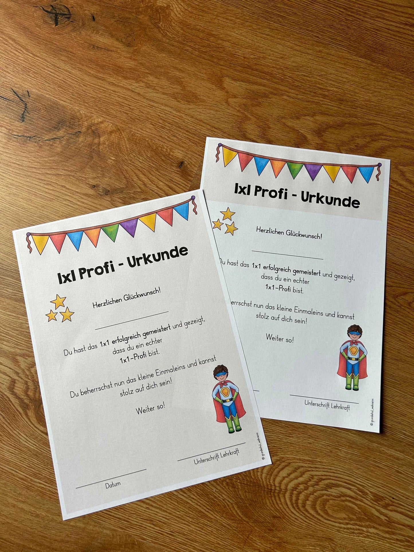 1x1 Profi - Urkunden