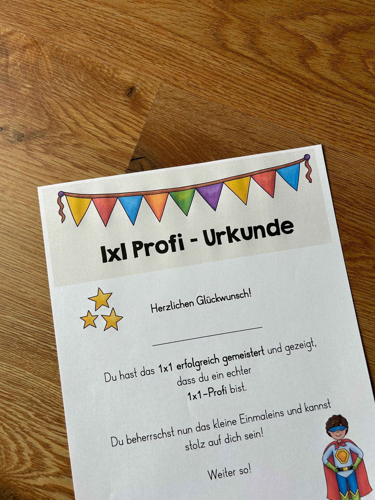 1x1 Profi - Urkunden