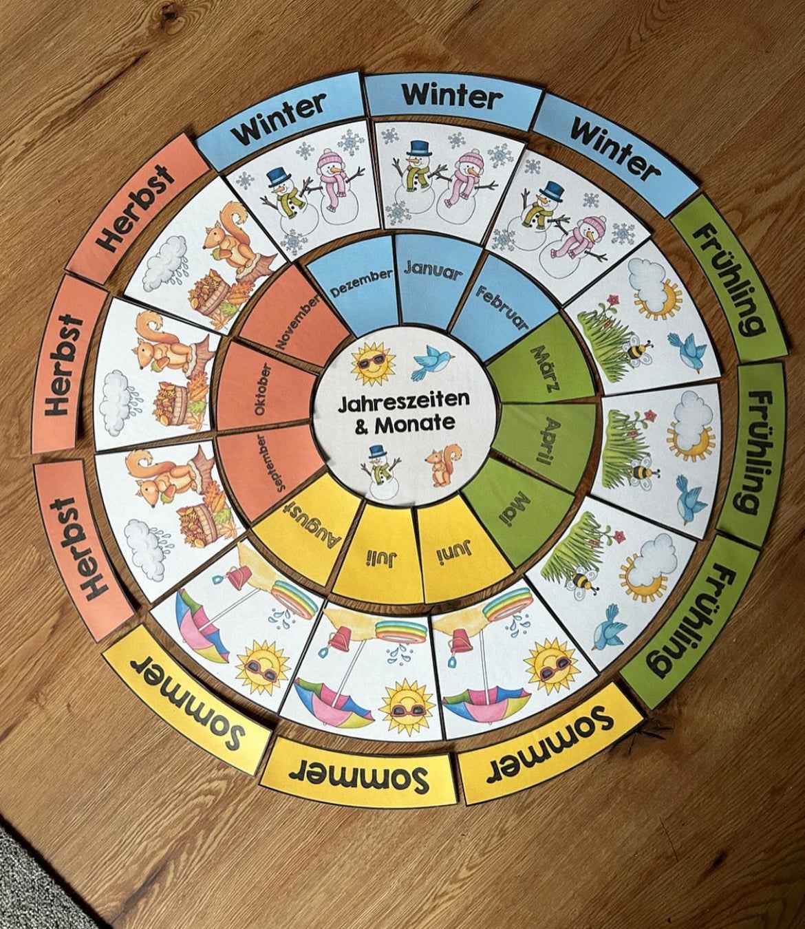 Legekreis: Jahreszeiten & Monate