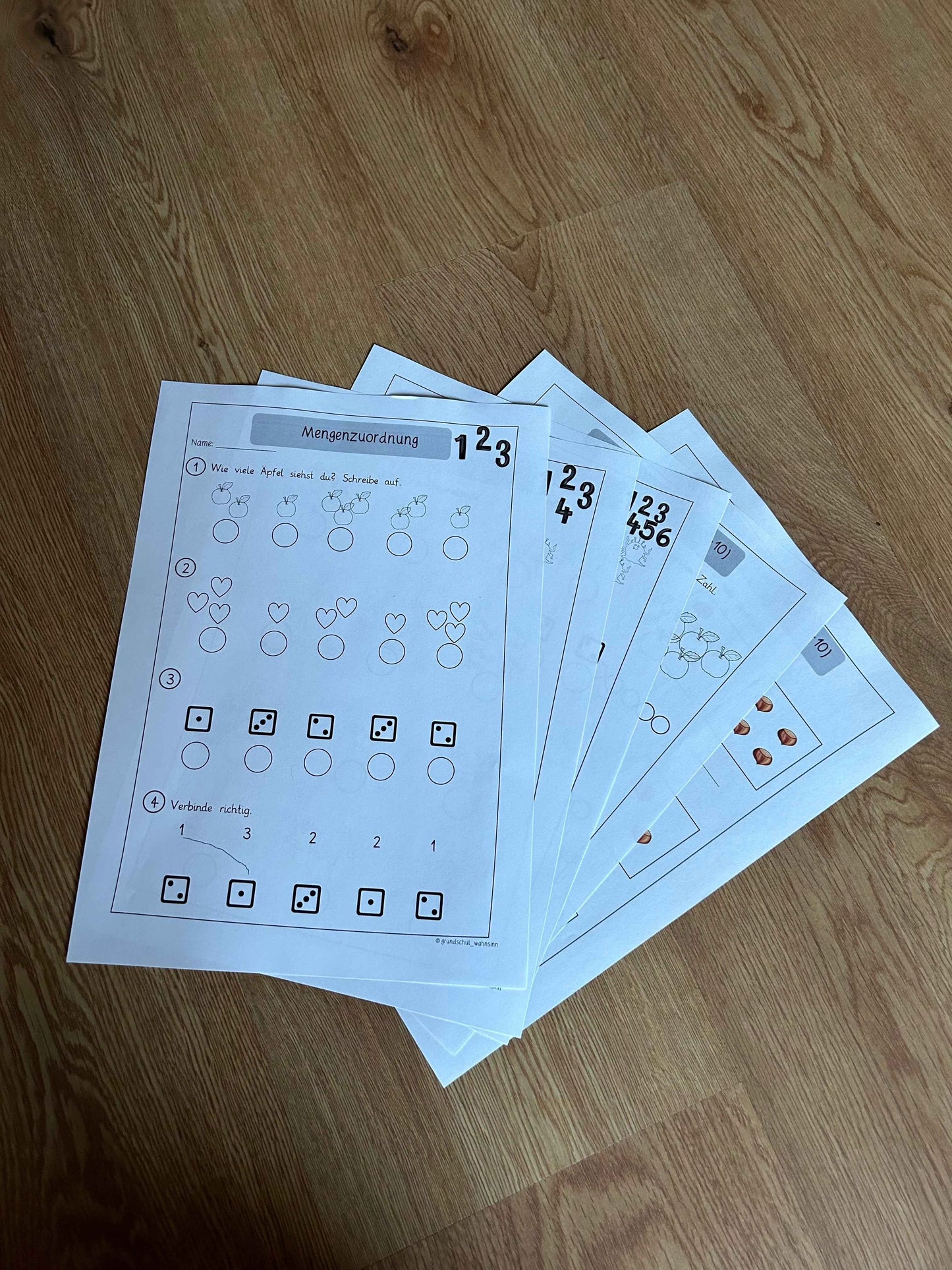 Mengenzordnung - 12 Arbeitsblätter