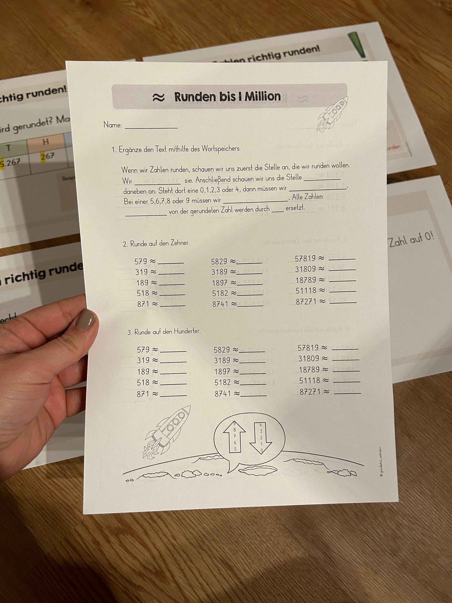 Runden bis 1 Million - Kl.4