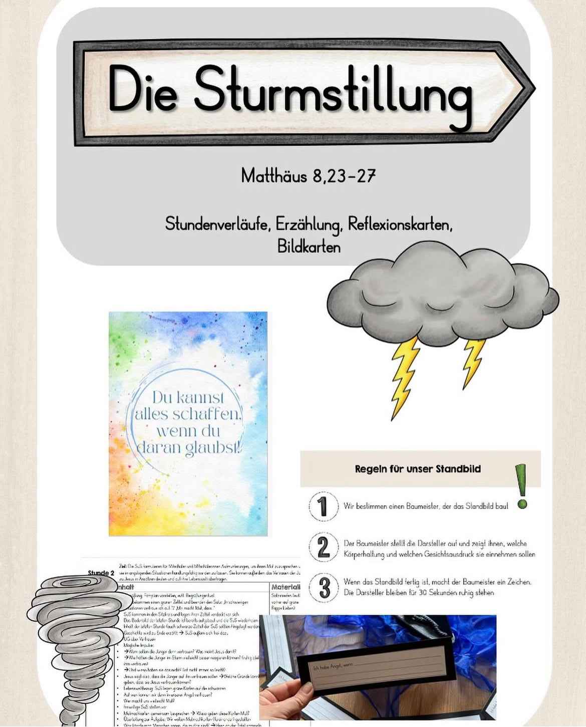 Die Sturmstillung - Angst & Vertrauen Kl.3/4