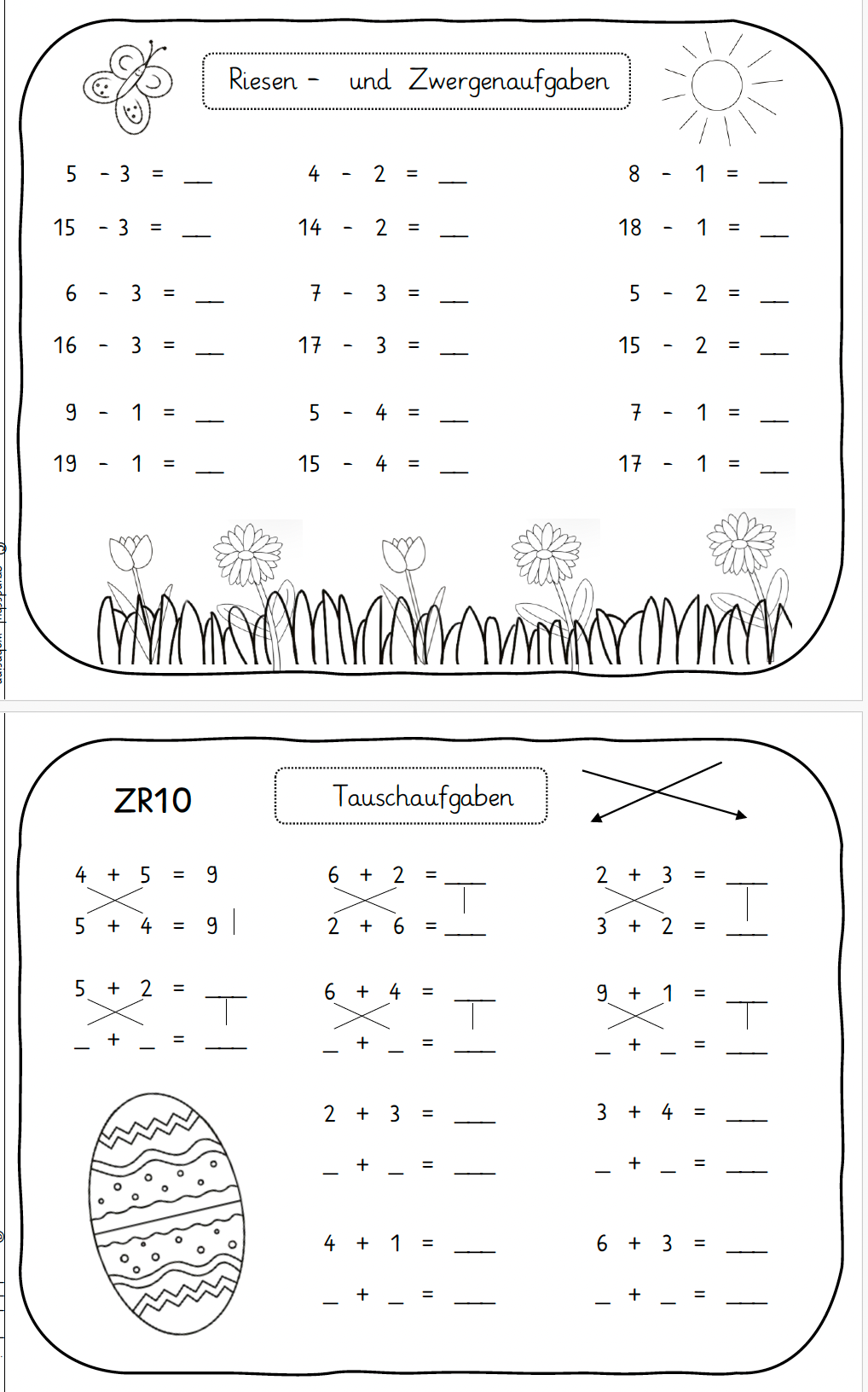 Mathe Grundschule Aufgaben