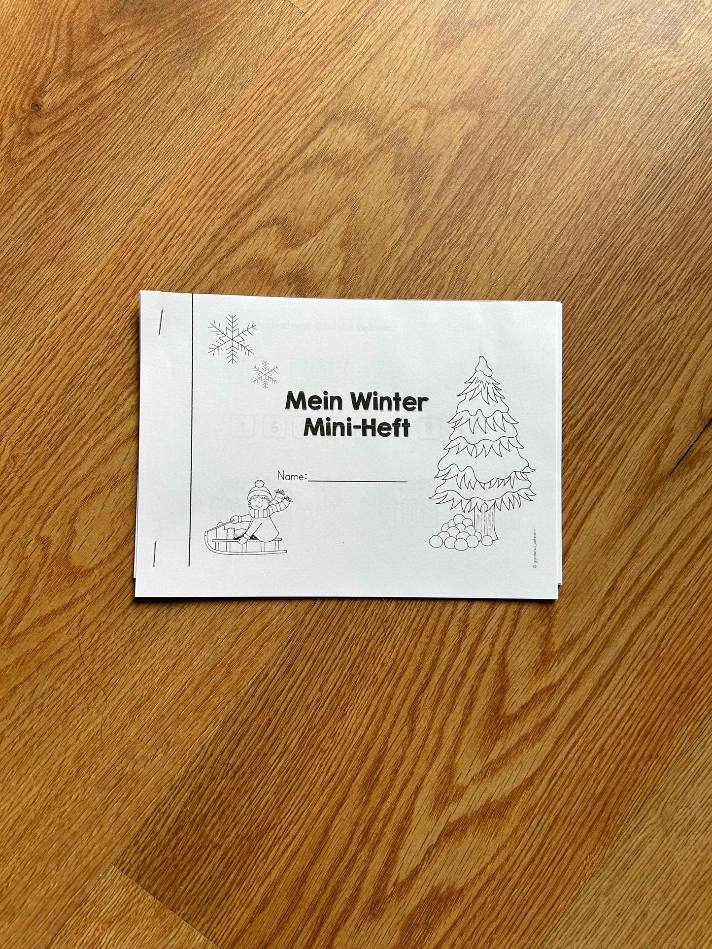 Winter Mini-Heft - Klasse 2 (Mathe)