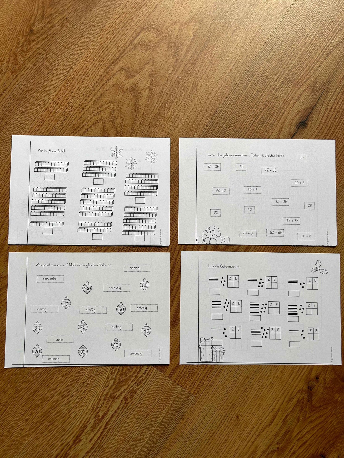 Winter Mini-Heft - Klasse 2 (Mathe)
