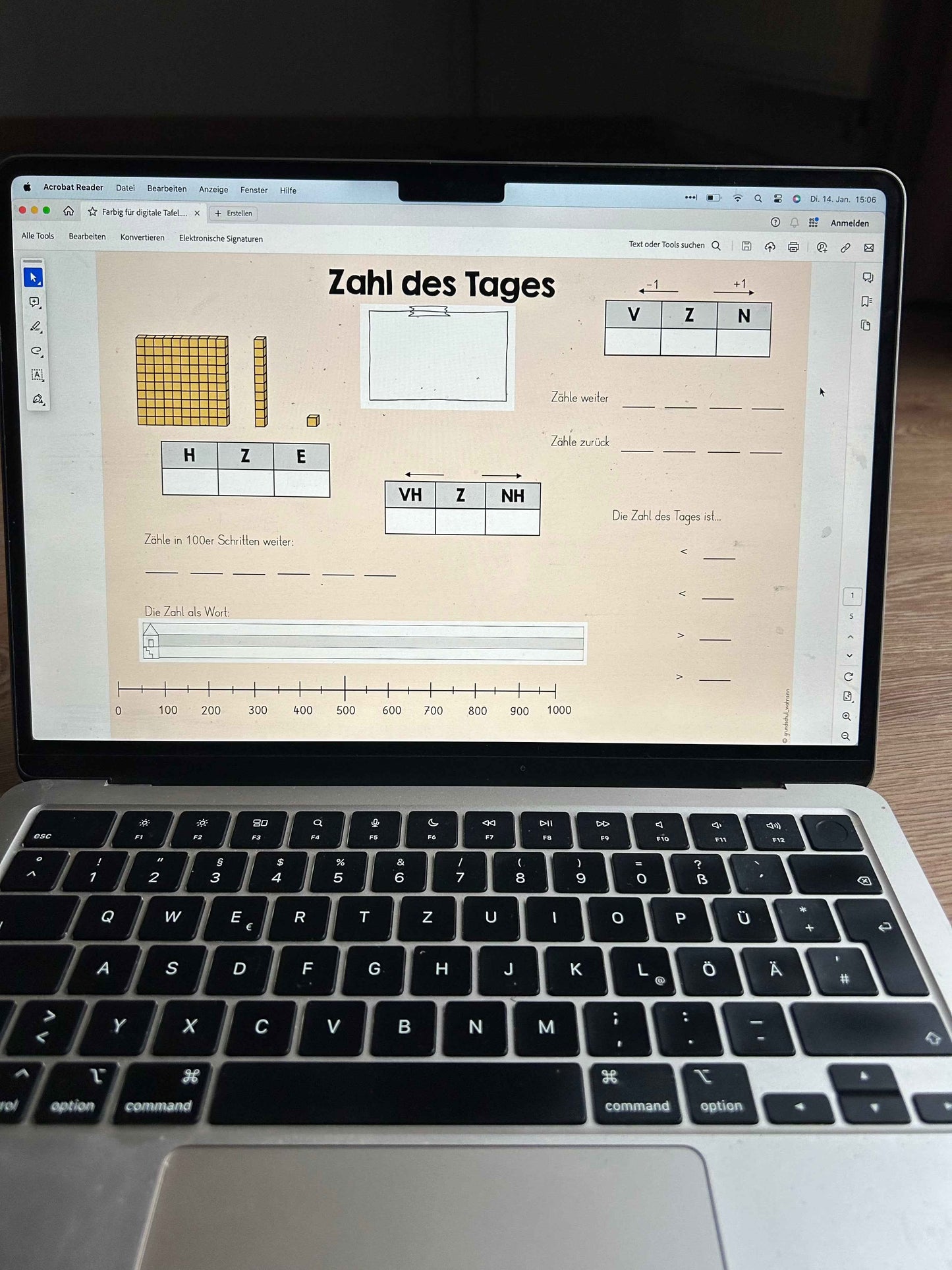 Zahl des Tages - Materialpaket