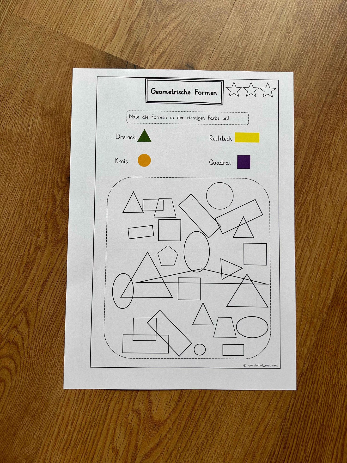 Geometrische Formen - Expertenheft & Test