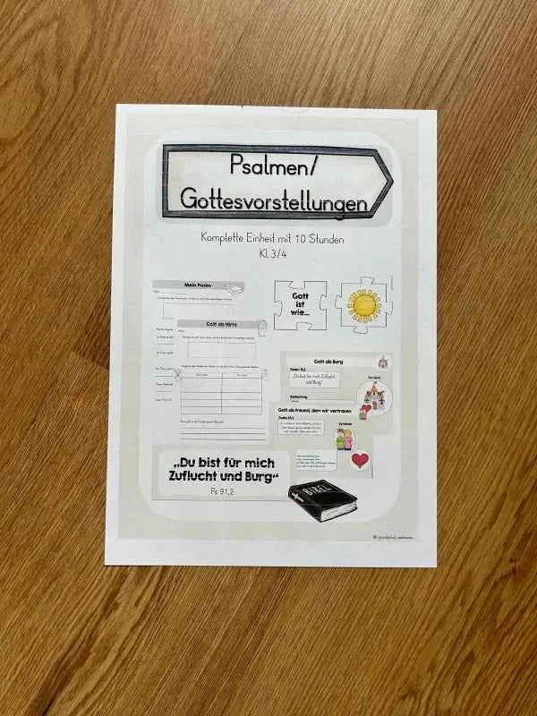 Gottesvorstellungen anhand von Psalmen erweitern