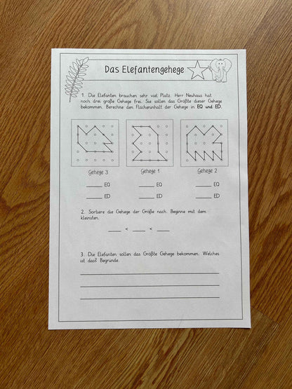 Flächeninhalt - Forscherheft