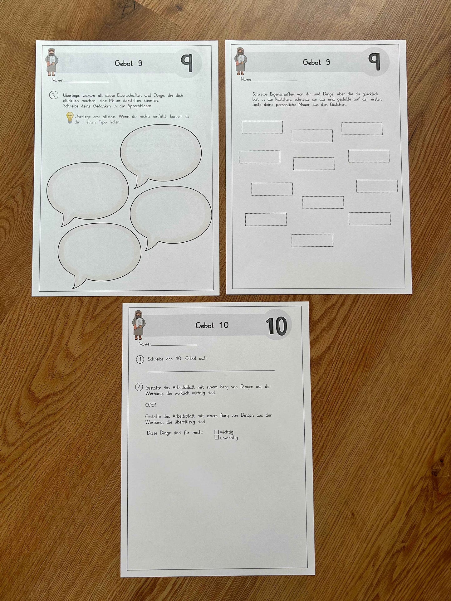 Die 10 Gebote - Lerntheke