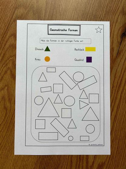 Geometrische Formen - Expertenheft & Test