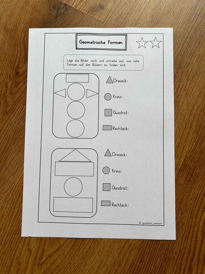 Geometrische Formen - Expertenheft & Test