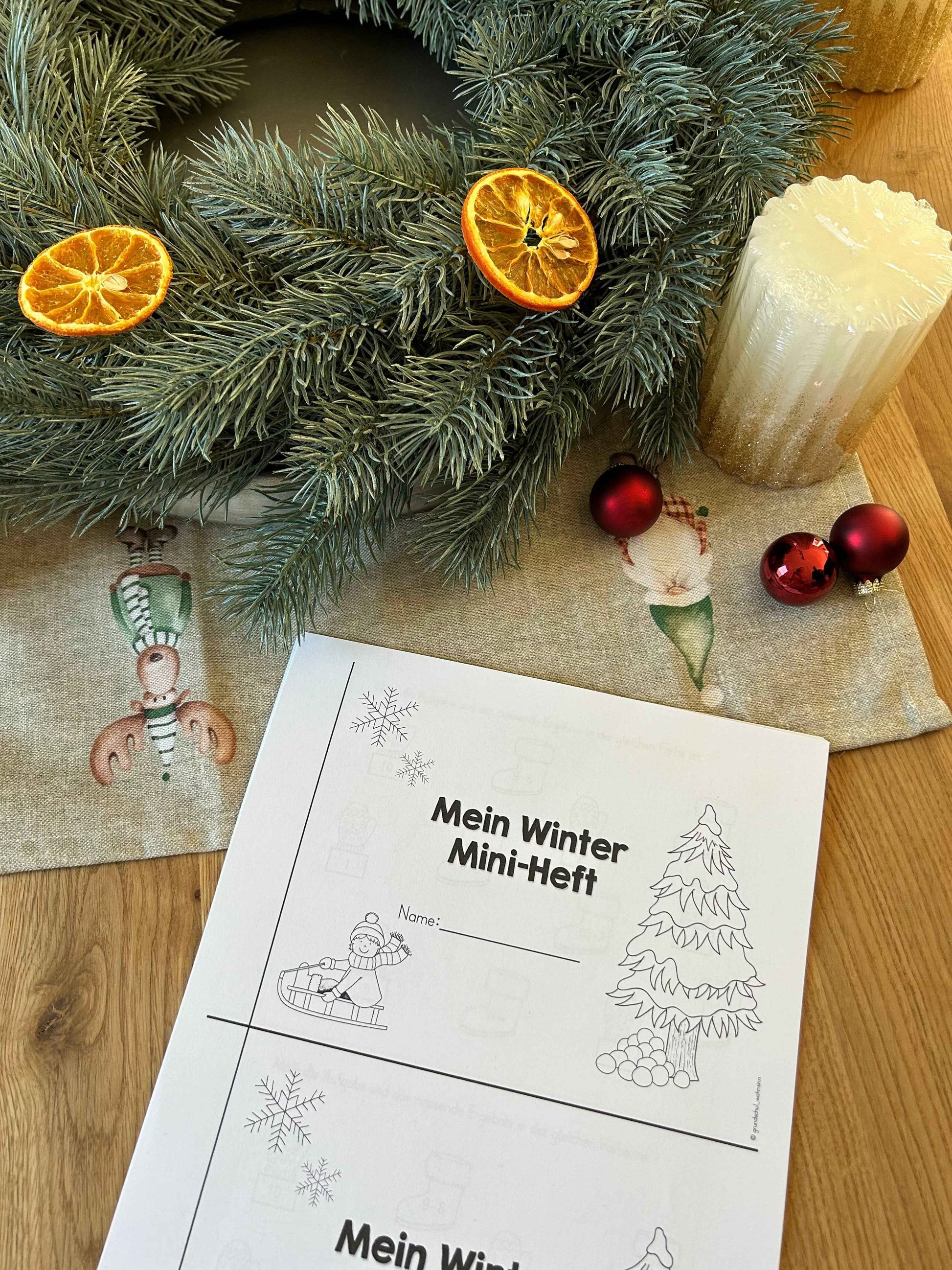 Winter Mini-Hefte Mathe Kl. 1 und 2
