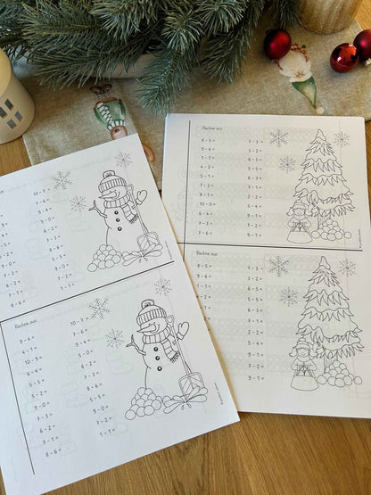 Winter Mini-Hefte Mathe Kl. 1 und 2