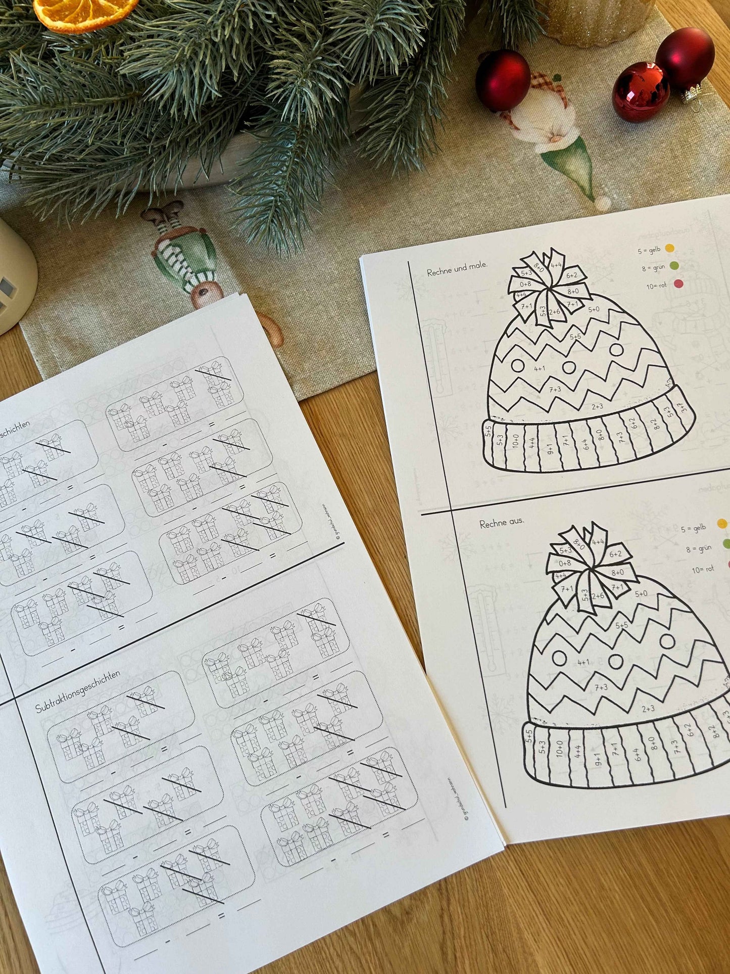 Winter Mini-Hefte Mathe Kl. 1 und 2