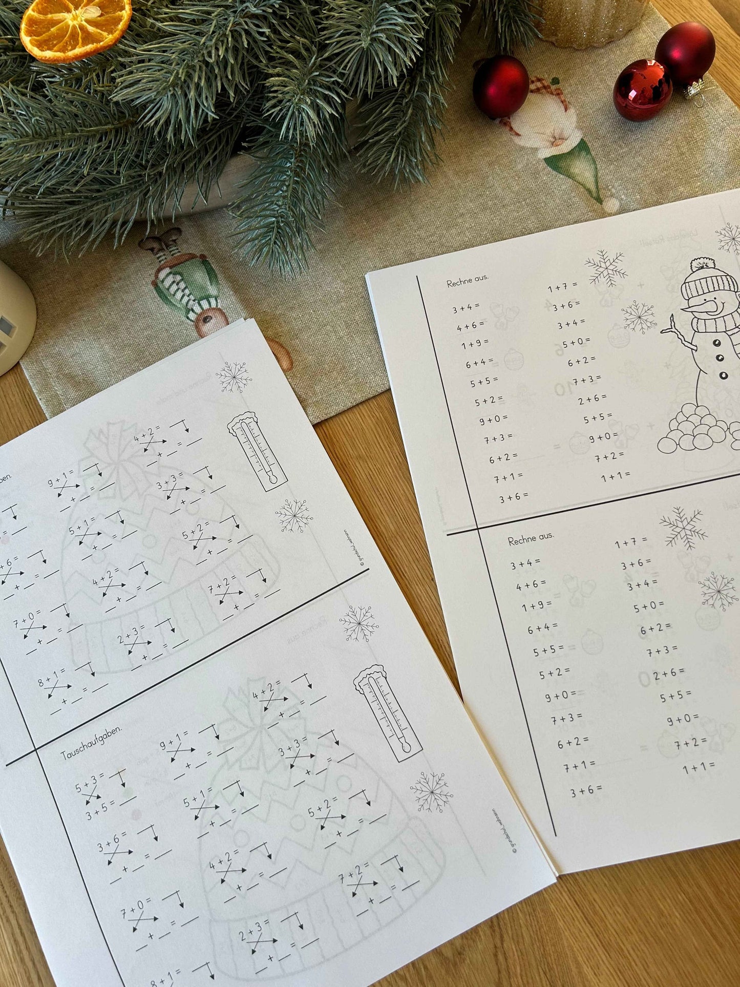 Winter Mini-Hefte Mathe Kl. 1 und 2
