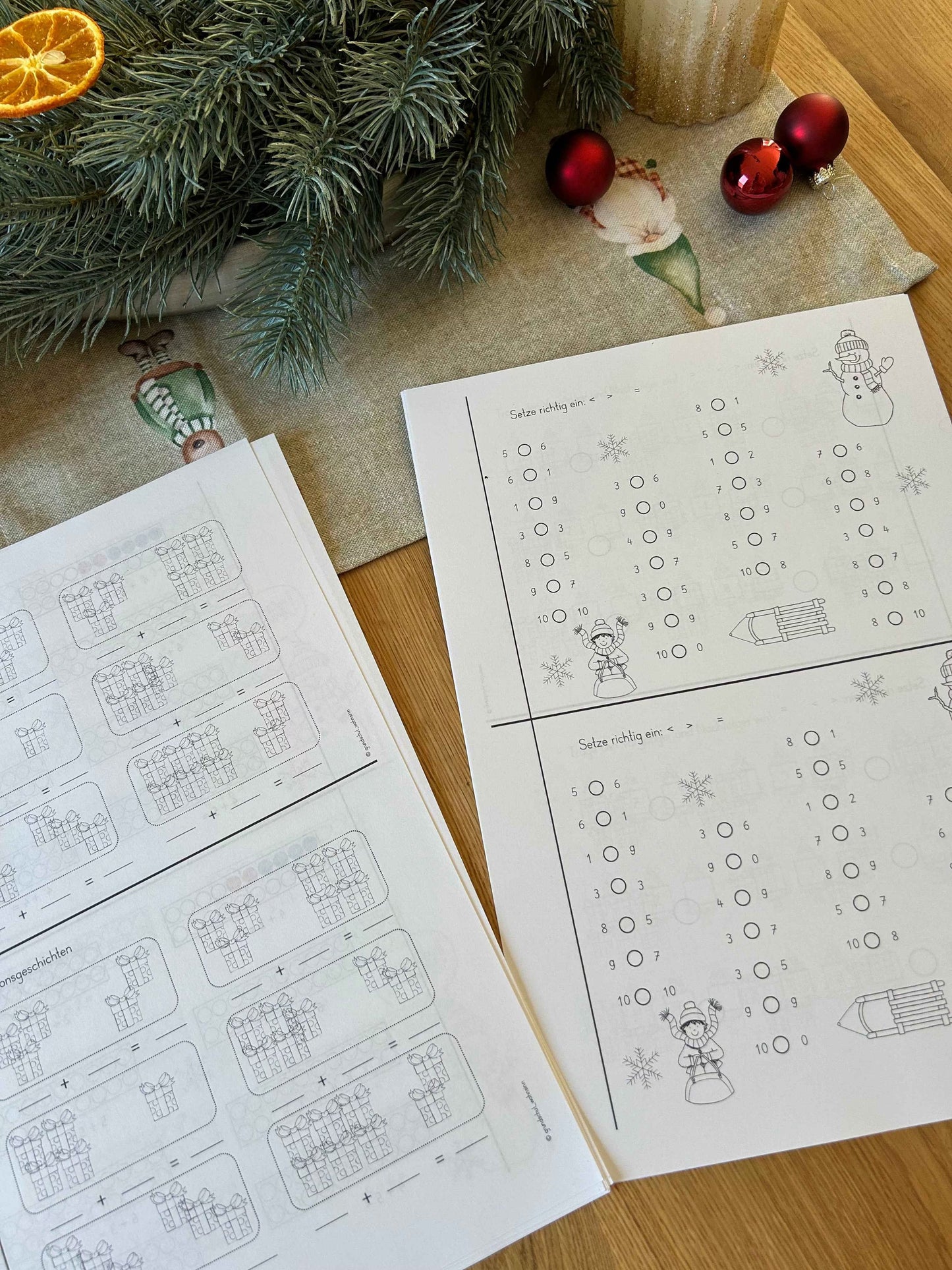 Winter Mini-Hefte Mathe Kl. 1 und 2