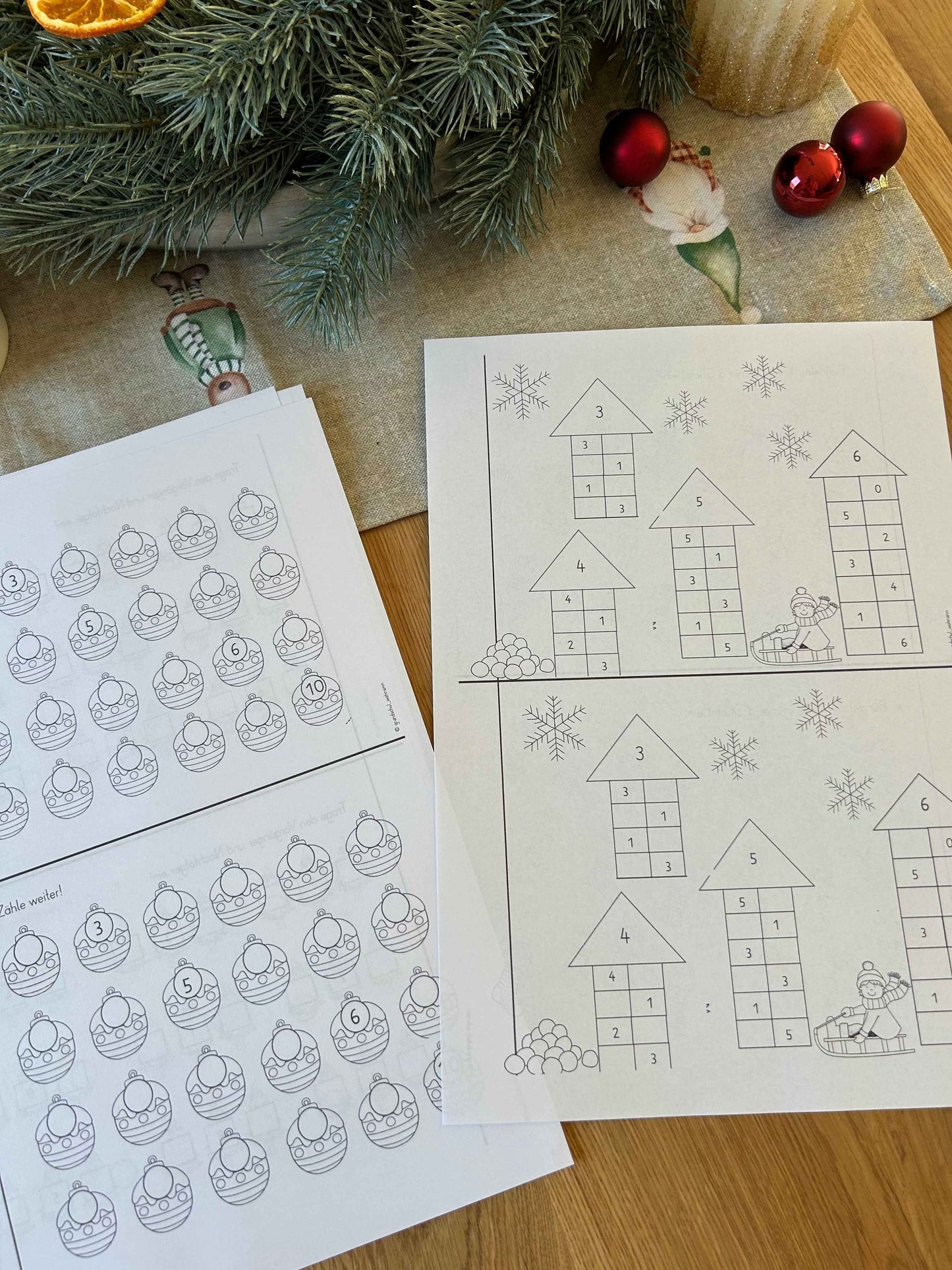 Winter Mini-Hefte Mathe Kl. 1 und 2