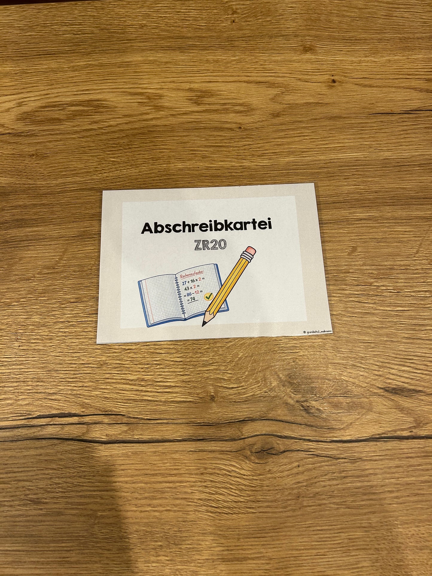 Abschreibkartei Mathematik - ZR20