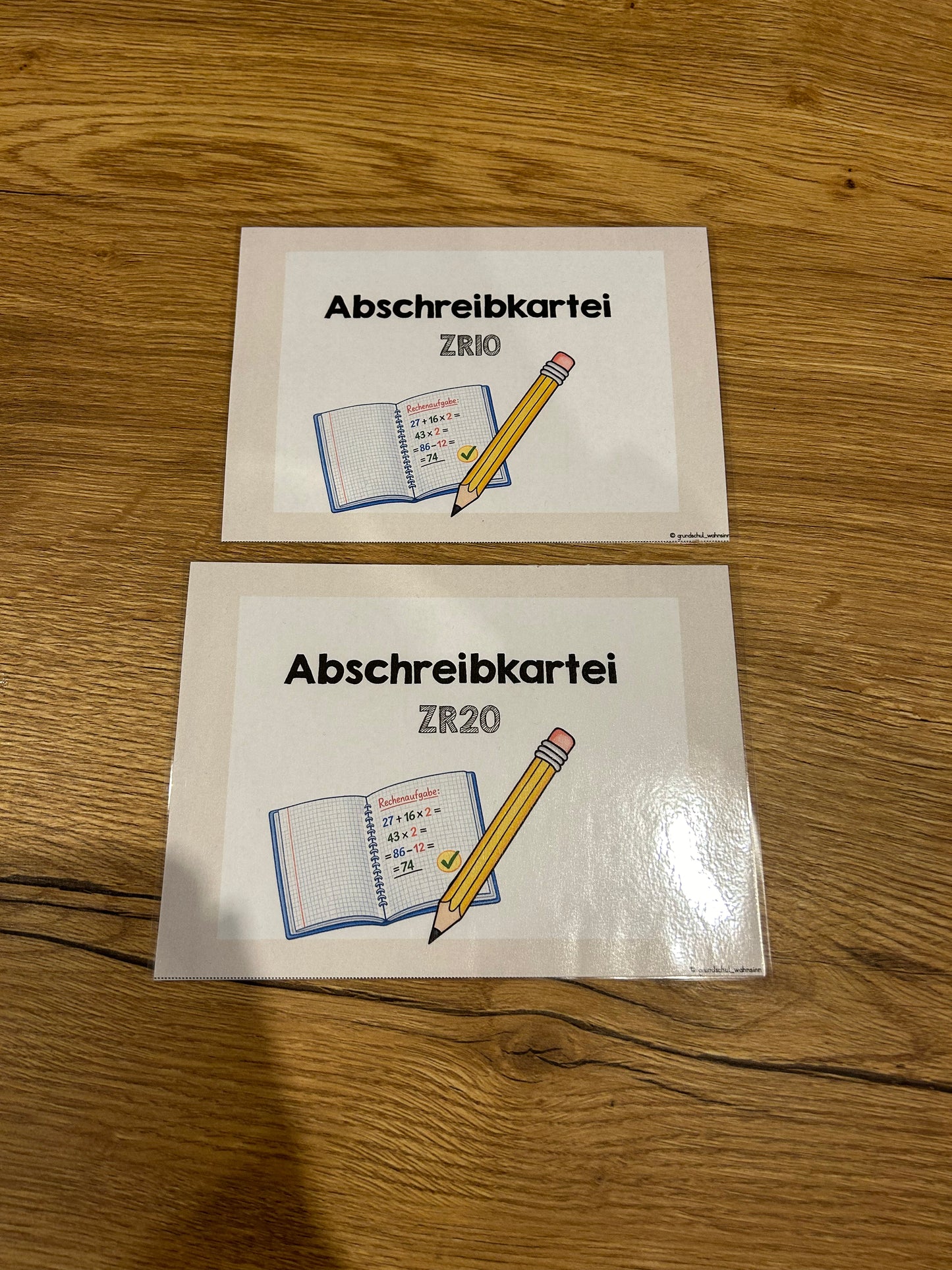 Abschreibkartei Mathematik - ZR10 und ZR20