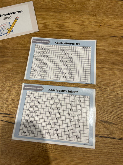 Abschreibkartei Mathematik - ZR10 und ZR20