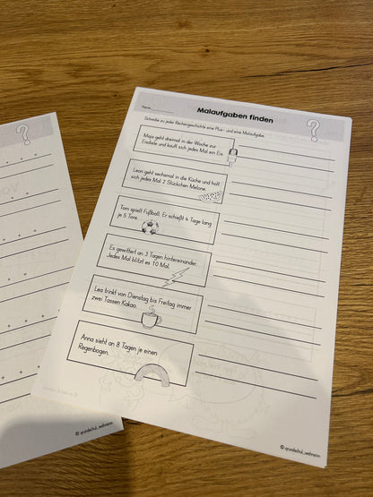 Übungshefte Einmaleins