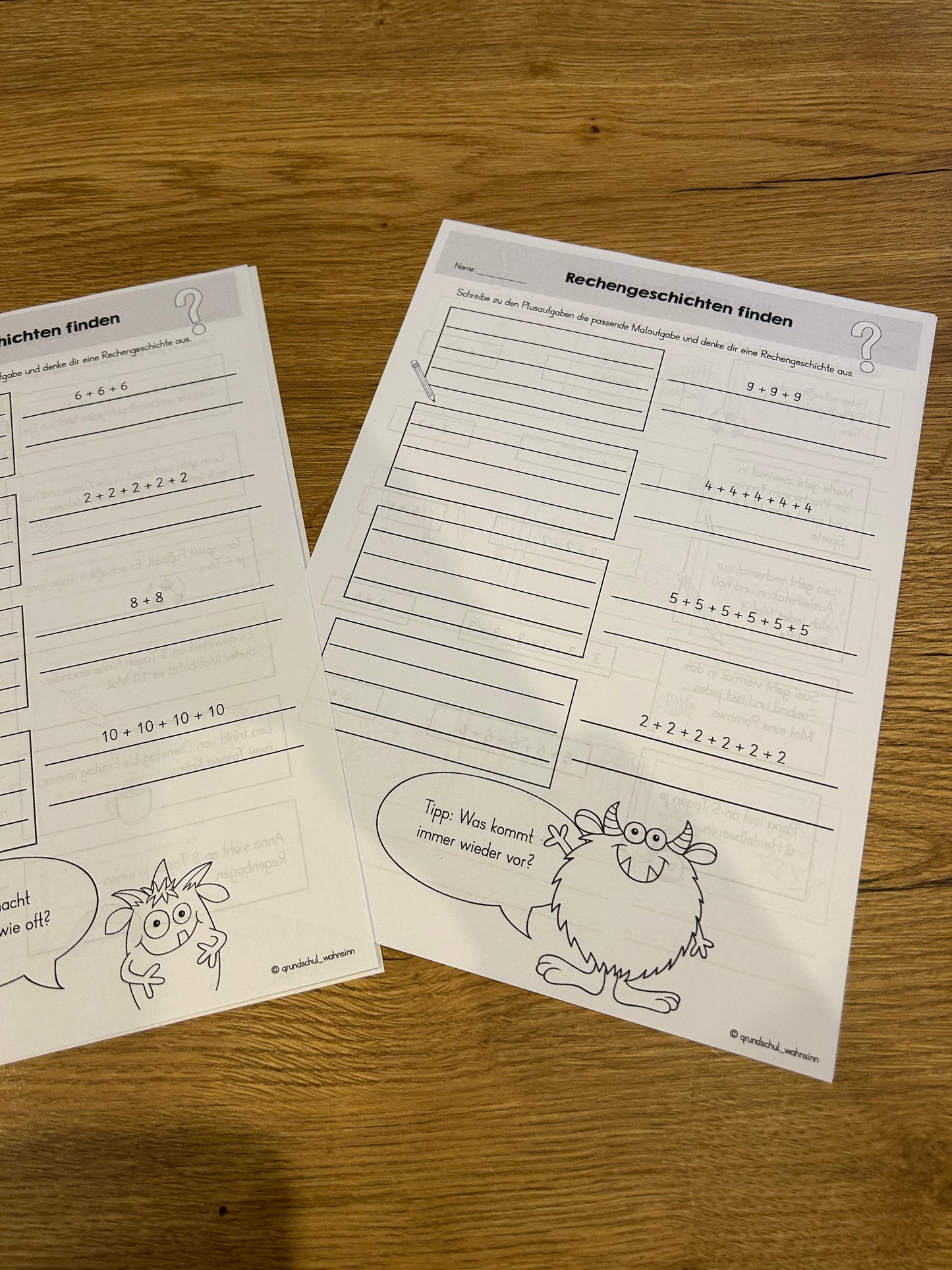 Übungsheft - Vom Plus zum Mal