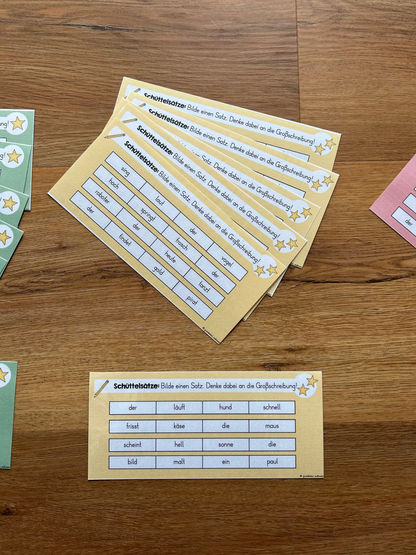 Freiarbeit Deutsch: Schüttelsätze (Kl.2)