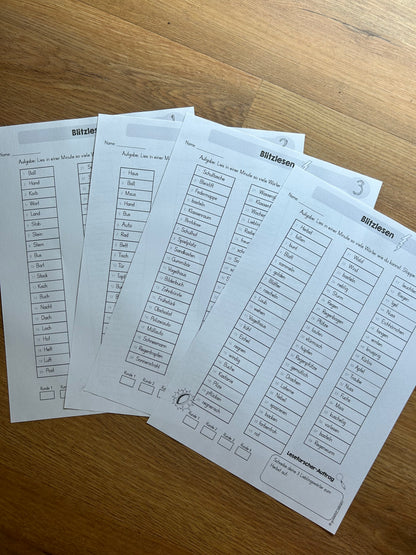 Blitzleseblätter Kl.2