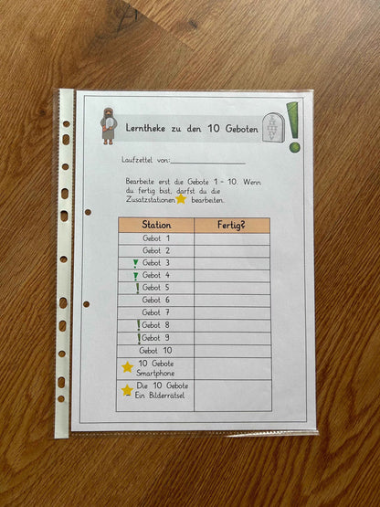Die 10 Gebote - Lerntheke