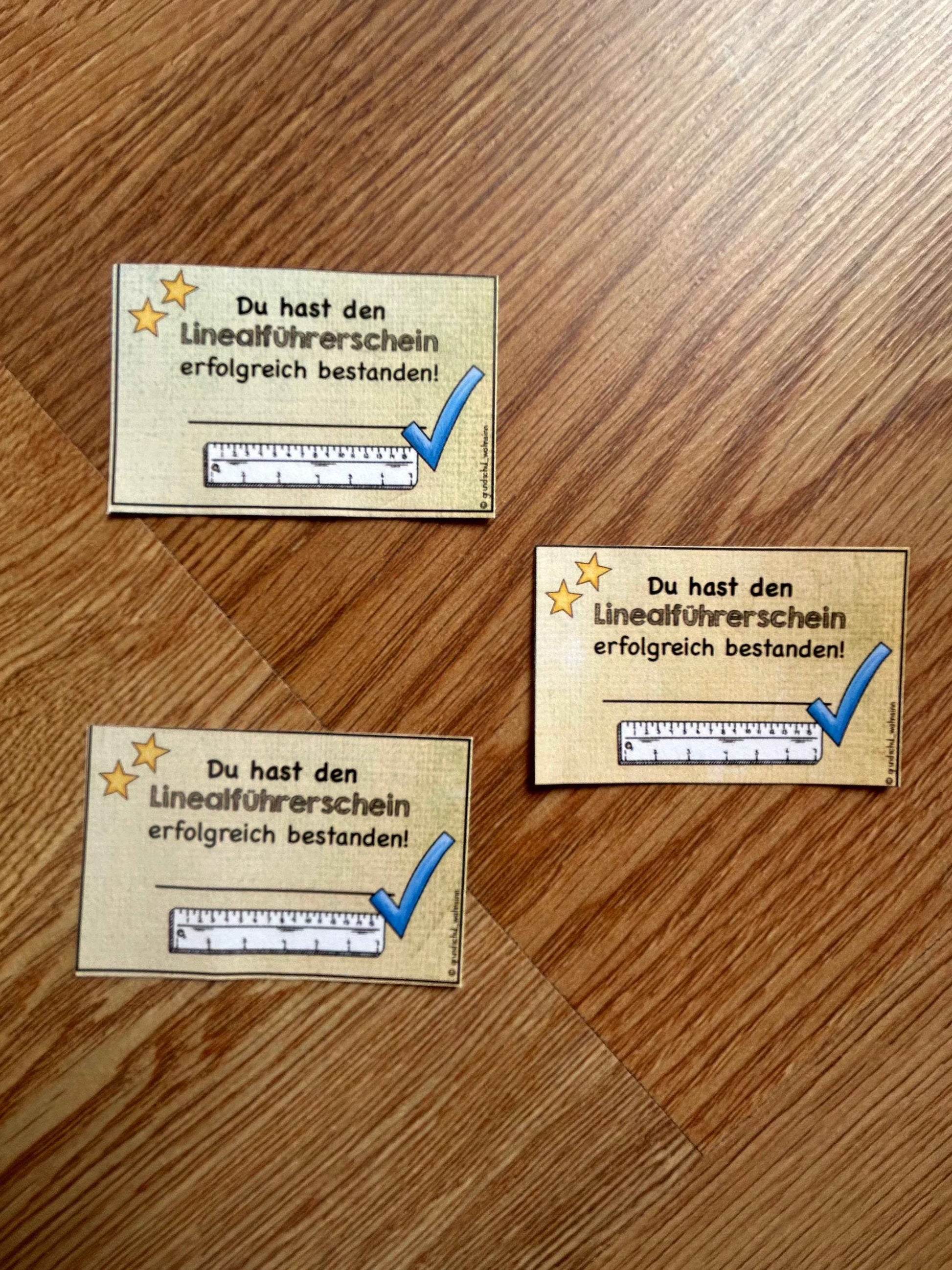 Urkunde -  Linealführerschein