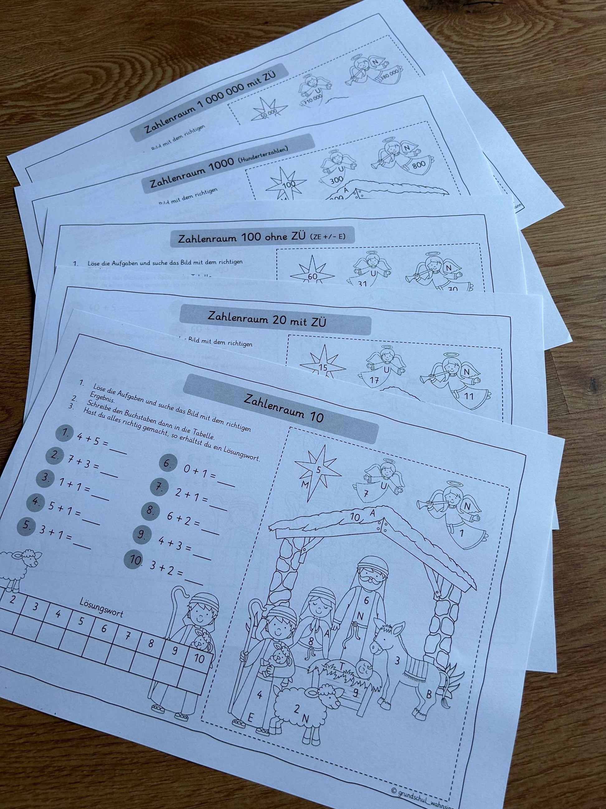 Rechenspuren Weihnachten Kl.1-4