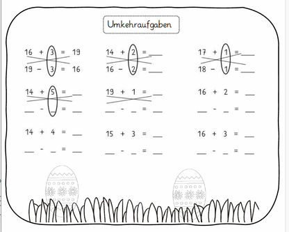 Umkehraufgaben Mathe Klasse 1