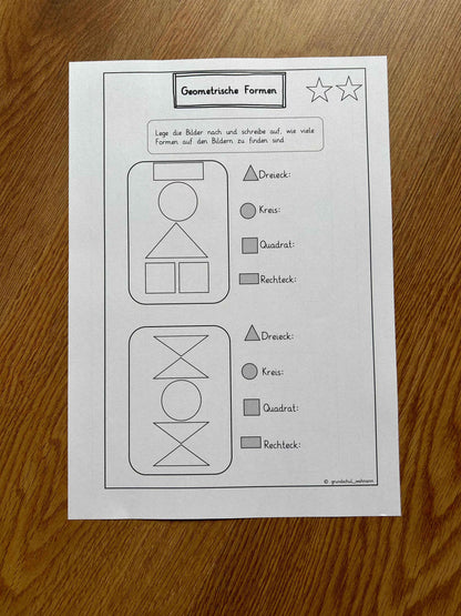 Geometrische Formen - Expertenheft & Test