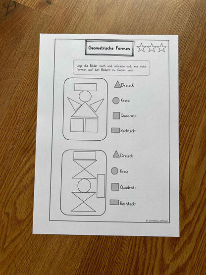 Geometrische Formen - Expertenheft & Test