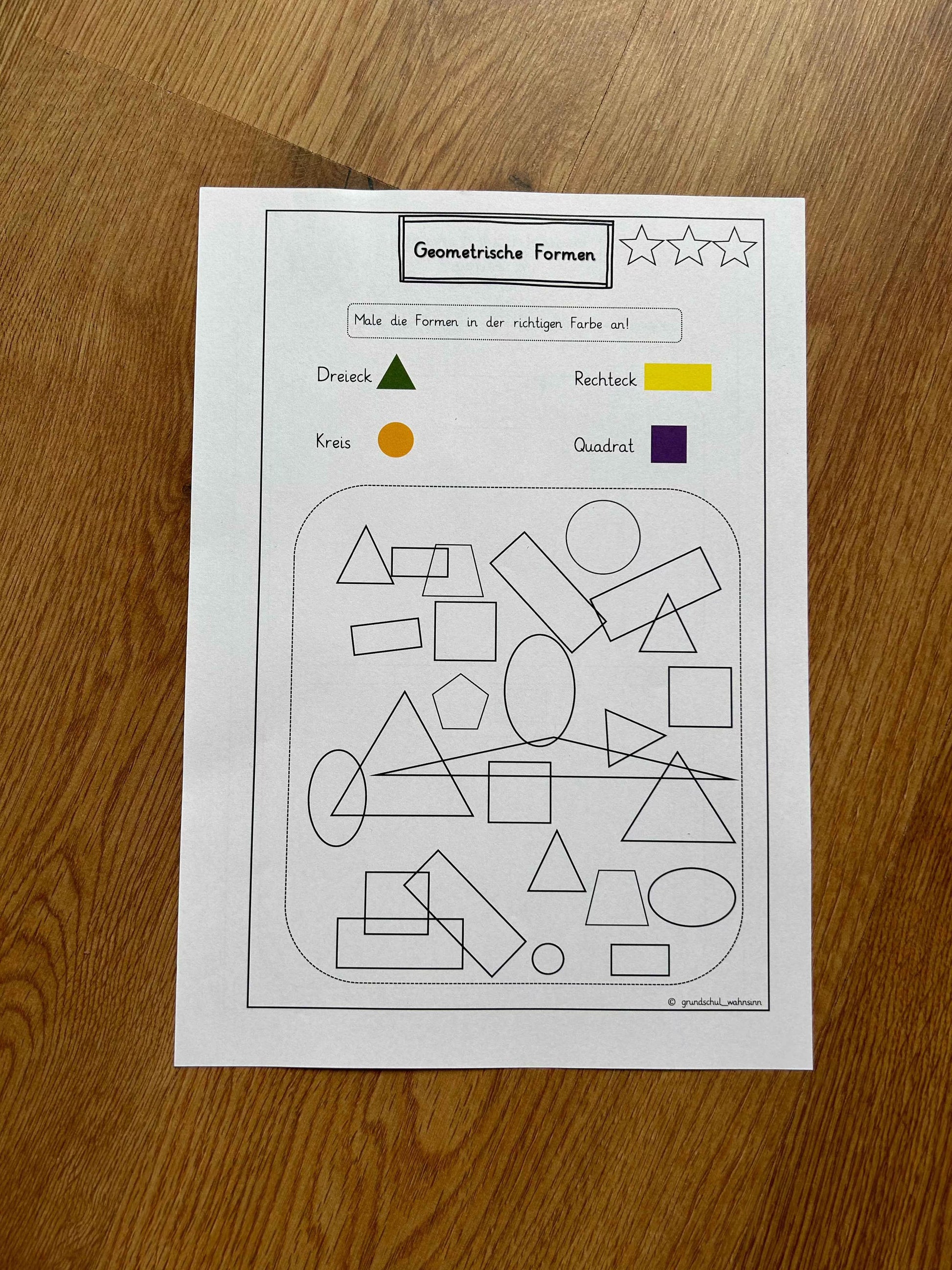 Geometrische Formen - Expertenheft & Test