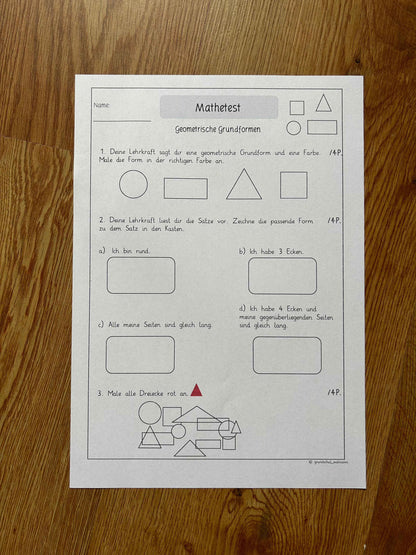 Geometrische Formen - Expertenheft & Test